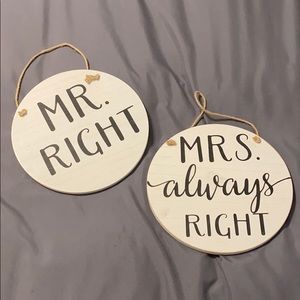 Mr. & Mrs. decor